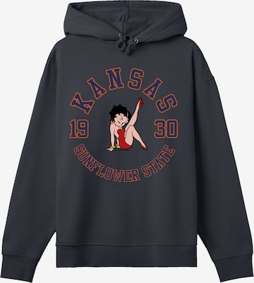 Sweat-shirt 'Betty Boop Kansas Sunflower State' F4NT4STIC en noir : devant