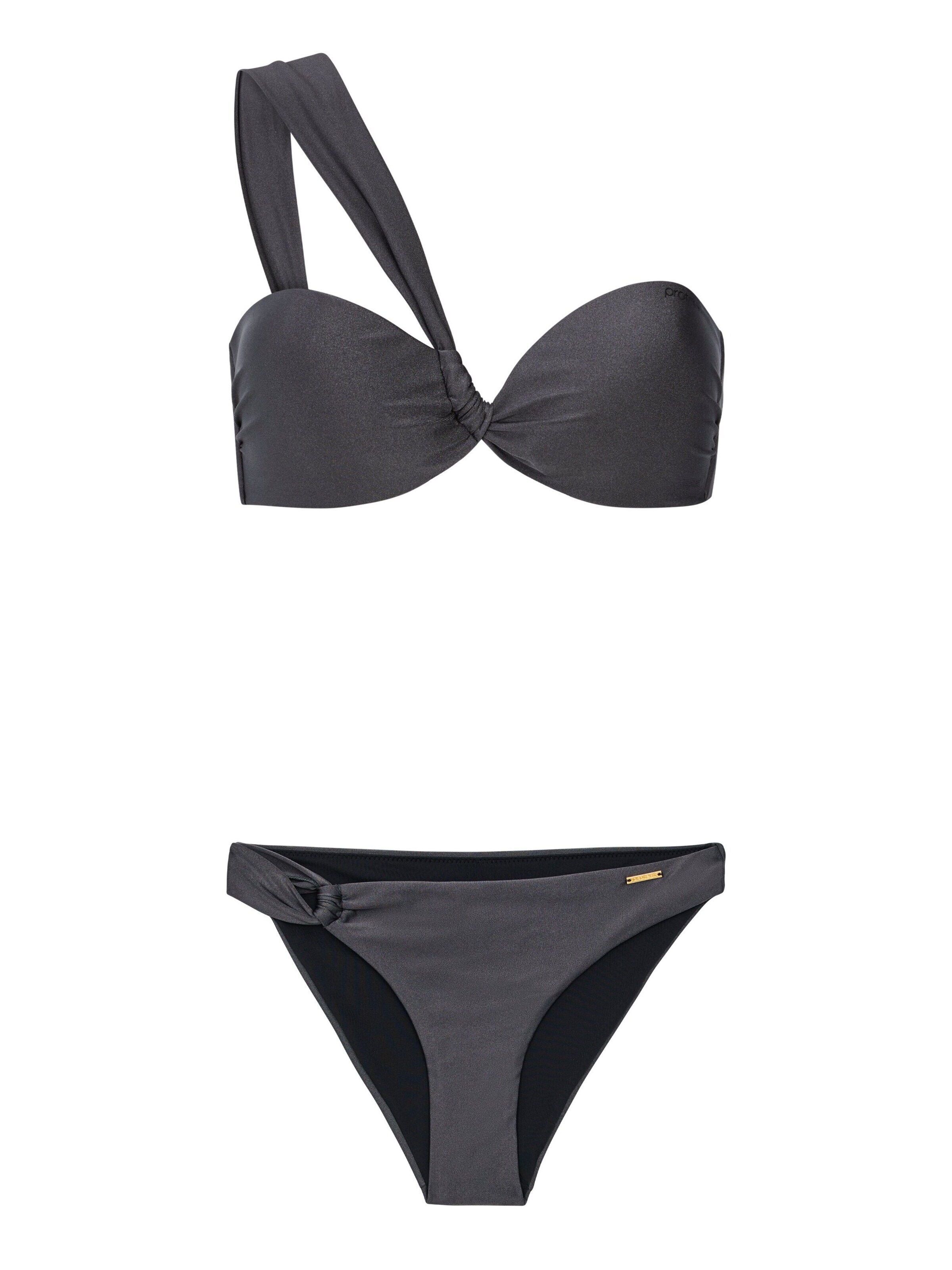 PROTEST Bandeau Bikini 'PRTBlum' in Grijs: voorkant