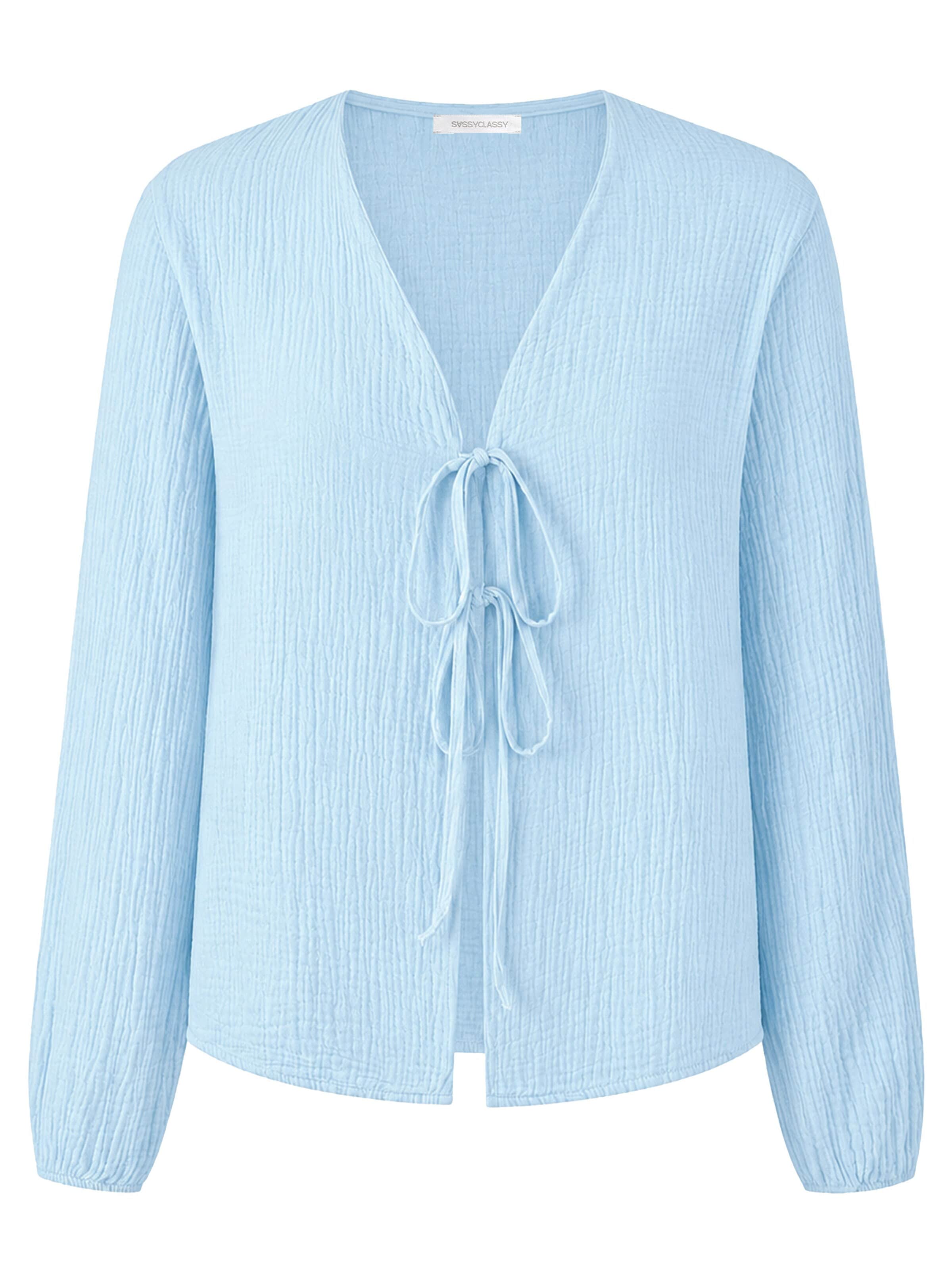 SASSYCLASSY Blouse in Blue: front
