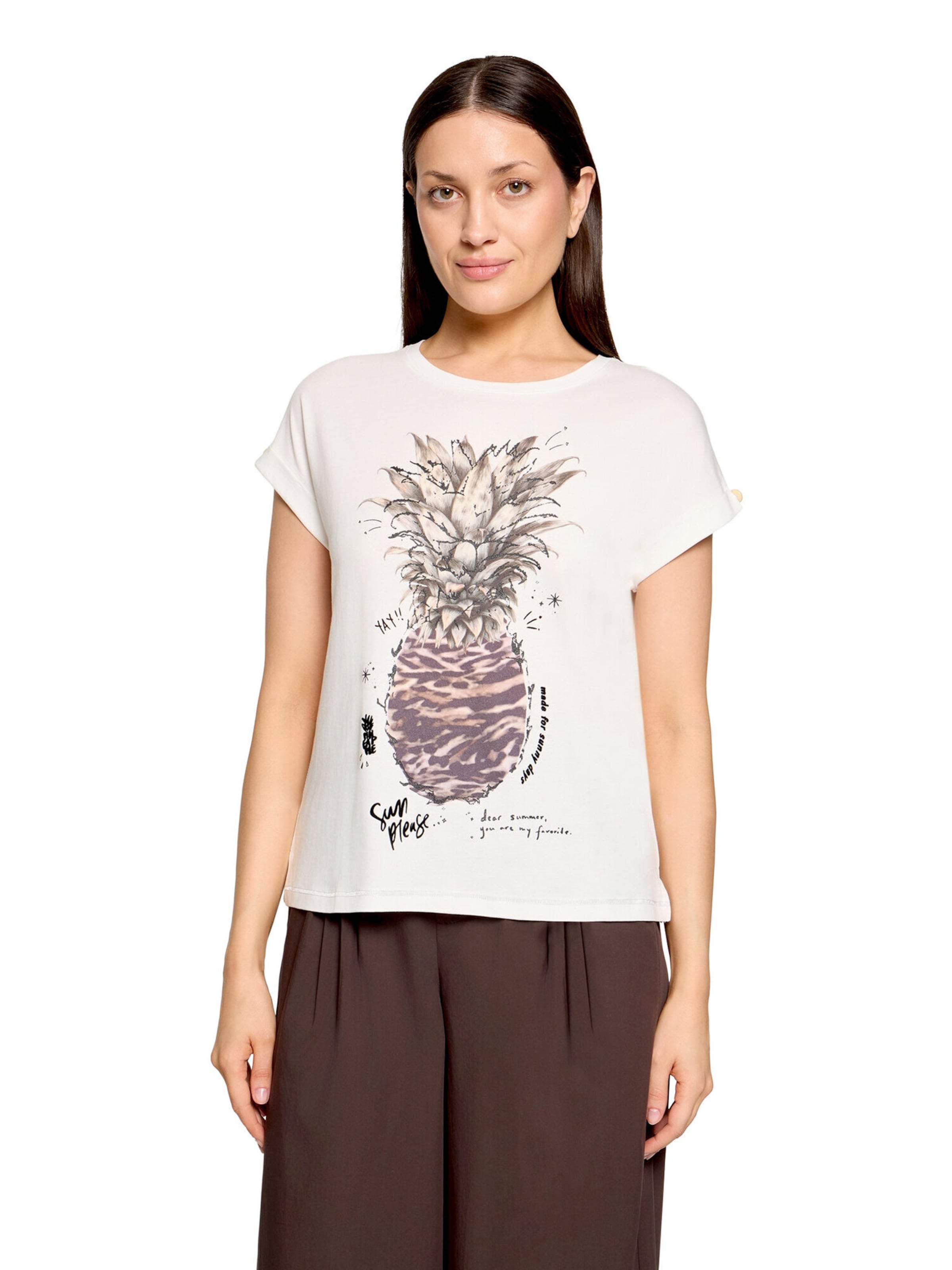 T-shirt Cartoon en blanc : devant