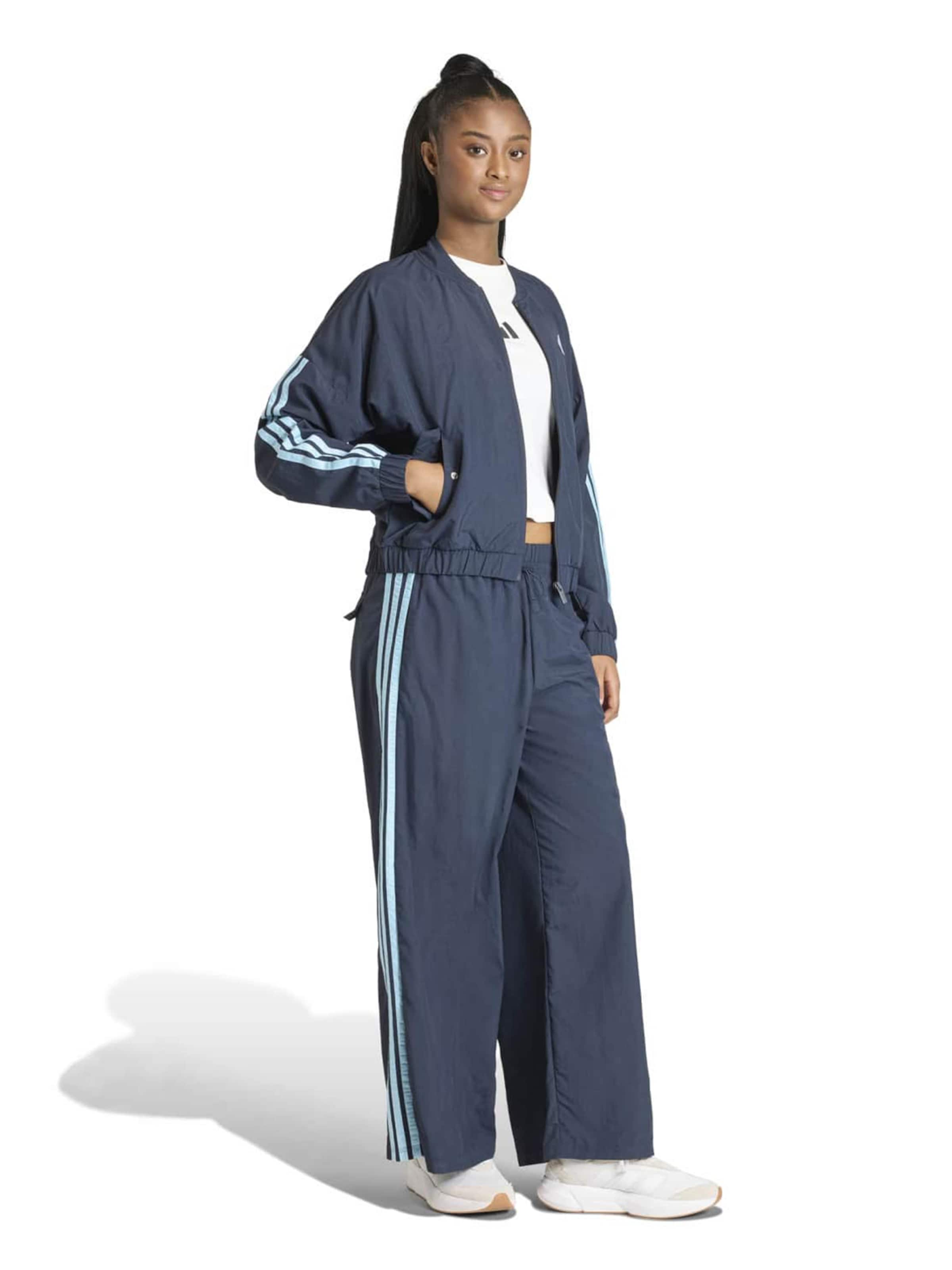 ADIDAS SPORTSWEAR Luźne Spodnie sportowe 'Essentials' w kolorze niebieski: przód