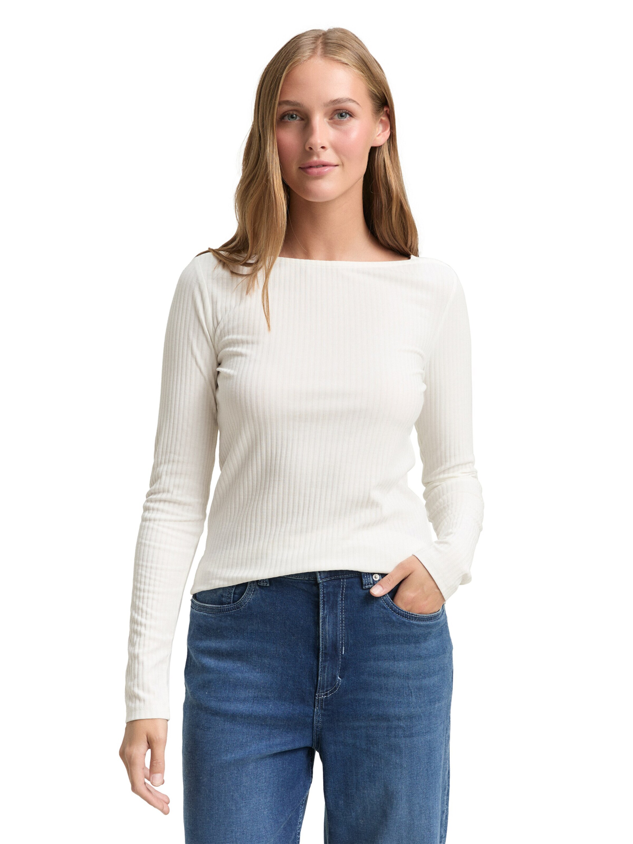 TOM TAILOR DENIM Shirt in White: front