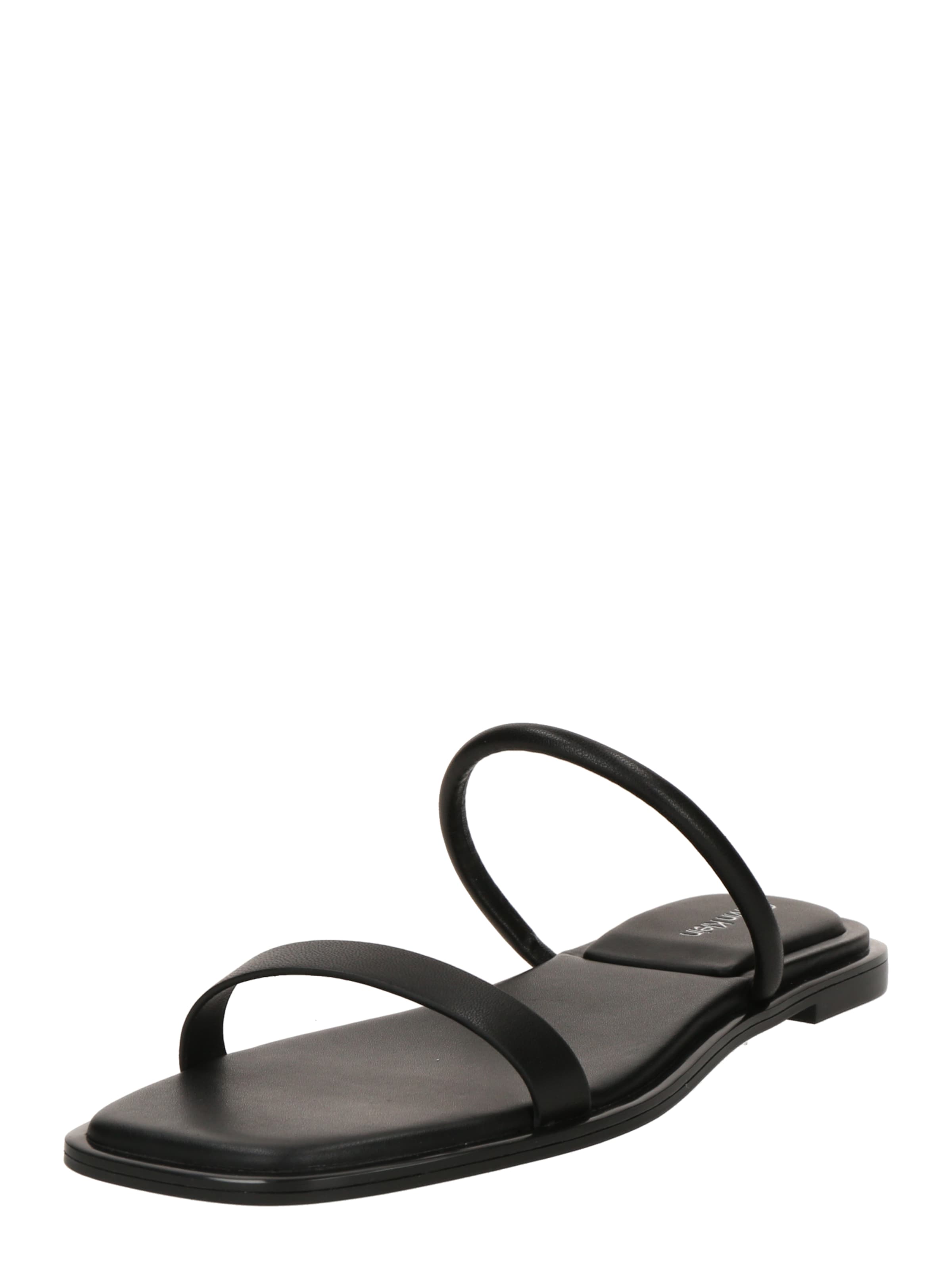 melns Calvin Klein Ādas čības: no priekšpuses