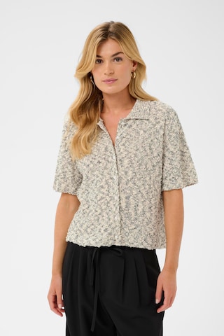KAREN BY SIMONSEN Gebreid vest 'Nice ' in Beige: voorkant