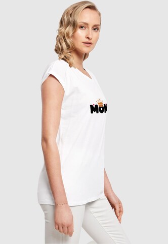 Merchcode Shirt 'Mothers Day - Queen Mom' in Wit