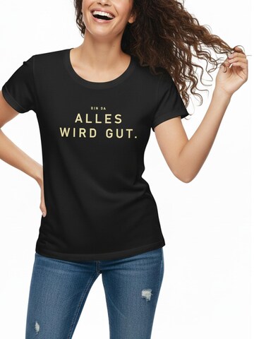 MAKAYA Shirt 'Bin da alles wird gut' in Black