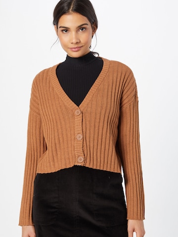 American Eagle Knit cardigan in Brown: front