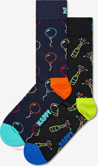 Happy Socks Socks 'You Did It' in Aqua / Orange / bright red / Black, Item view