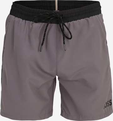 BOSS Black Swimming shorts 'Starfish' in Grey: front