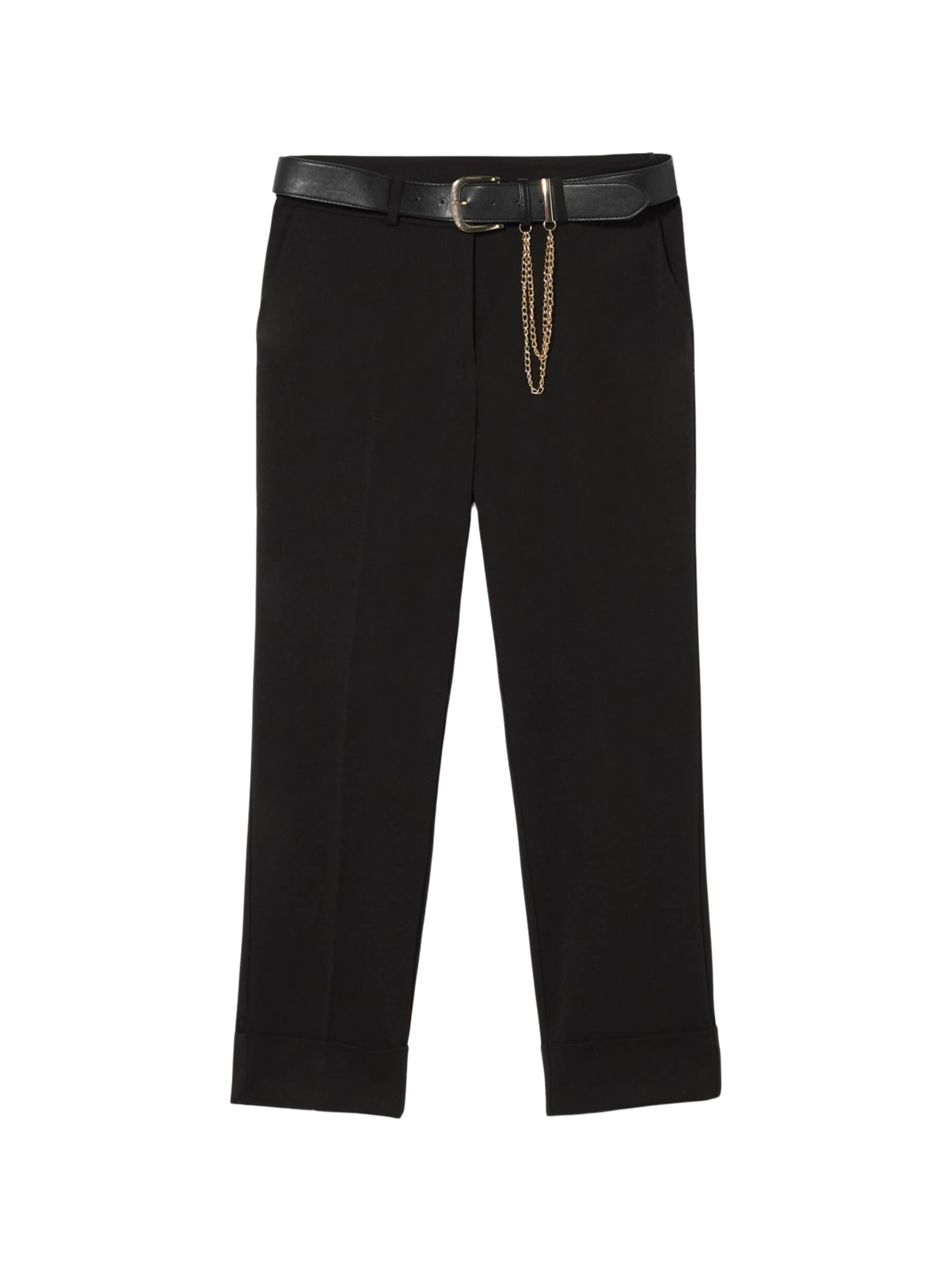 Regular Pantalon oltre en noir : devant