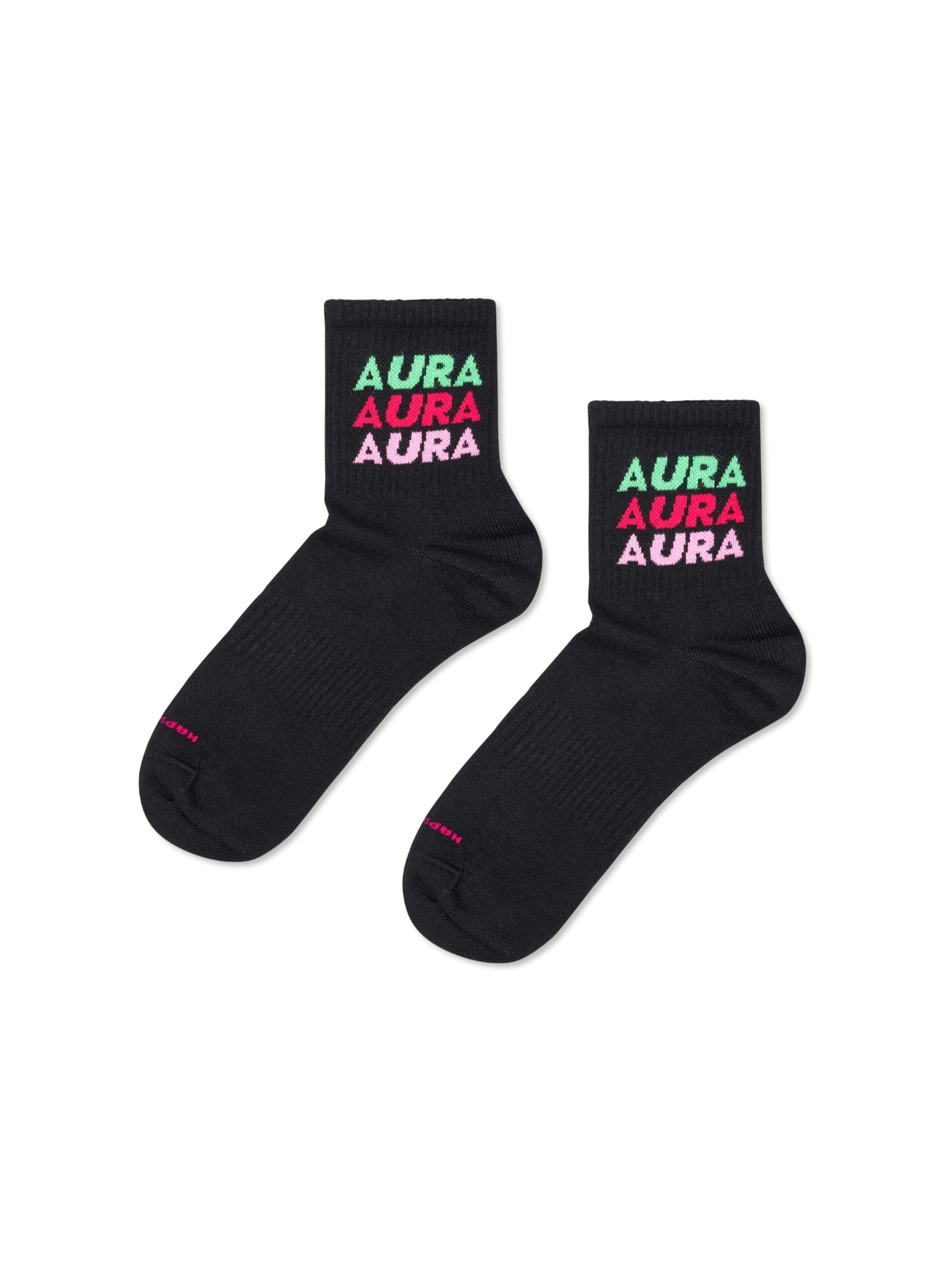 Happy Socks Socks '5-Pack Simple Stripe Short Crew Sock' in Black