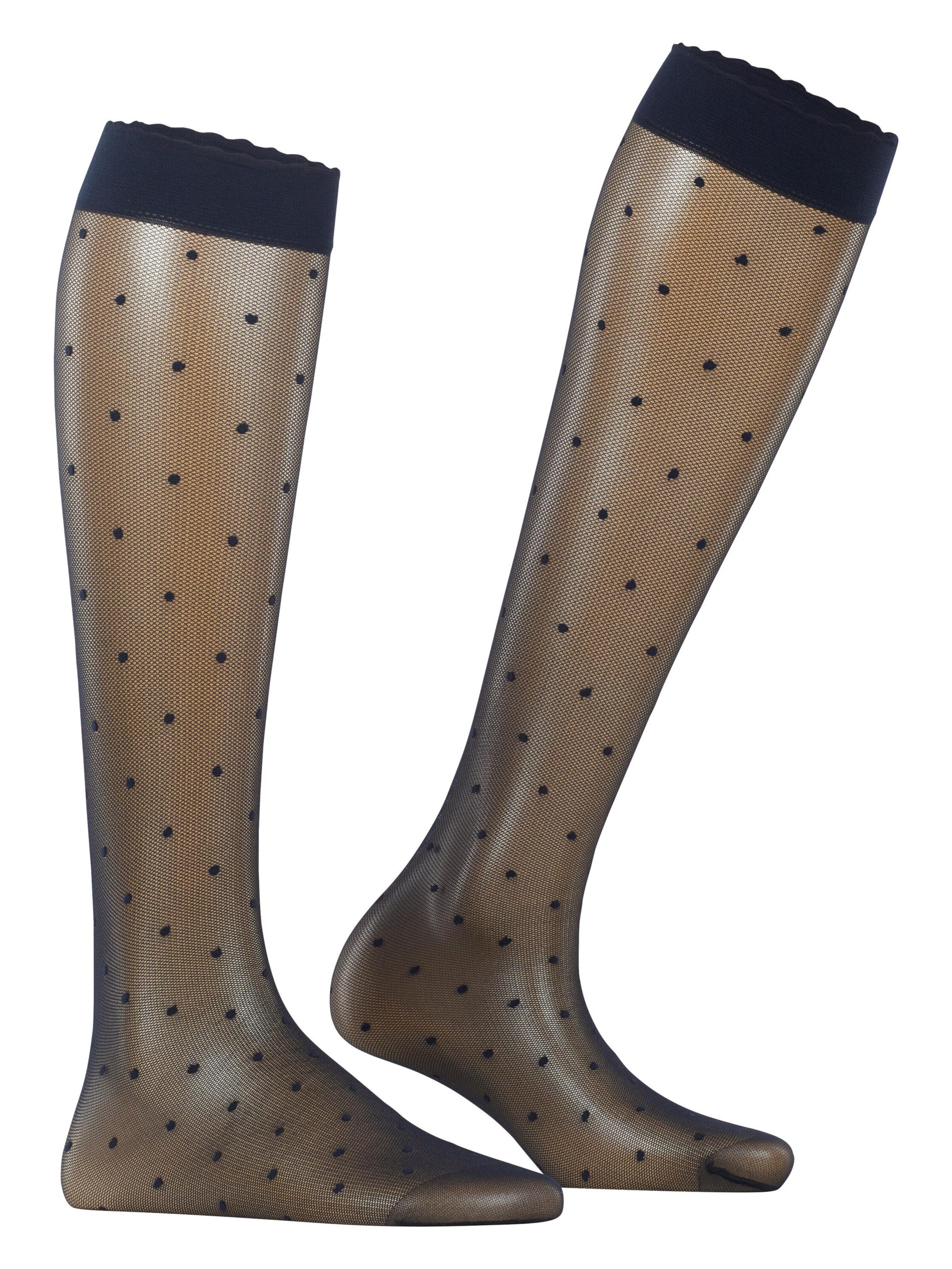 FALKE Over the Knee Socks 'Dot' in Blue