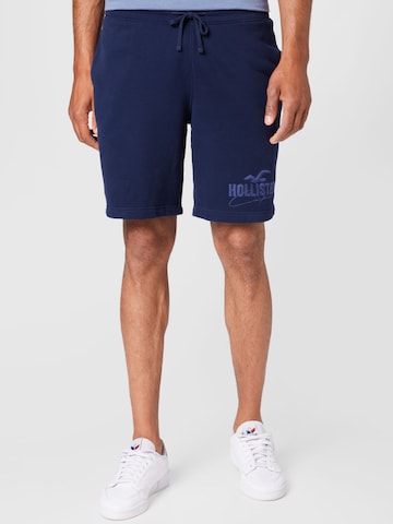 HOLLISTER Regular Broek in Blauw: voorkant