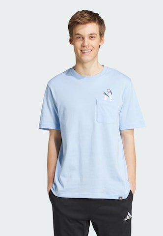 T-Shirt fonctionnel 'Lounge Slides' ADIDAS SPORTSWEAR en bleu : devant