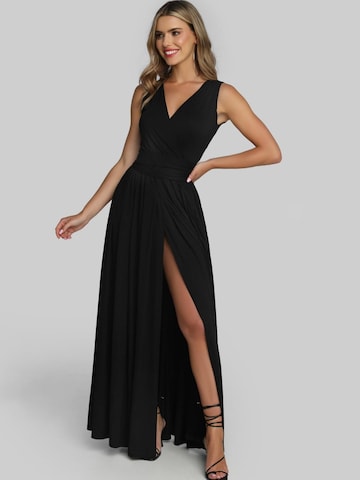 Madnezz House Abendkleid 'Andrea' in Schwarz: Vorderseite