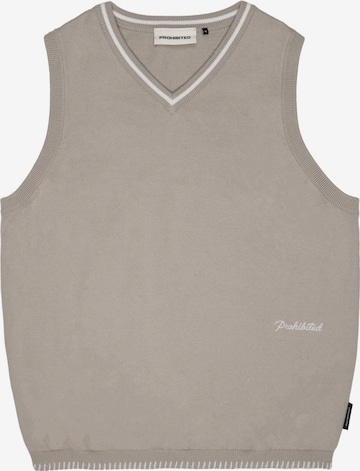 Prohibited Knitted top in Grey: front