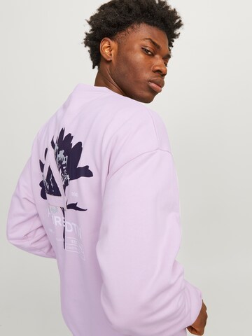 JACK & JONES Sweatshirt 'Stagger' in Purple