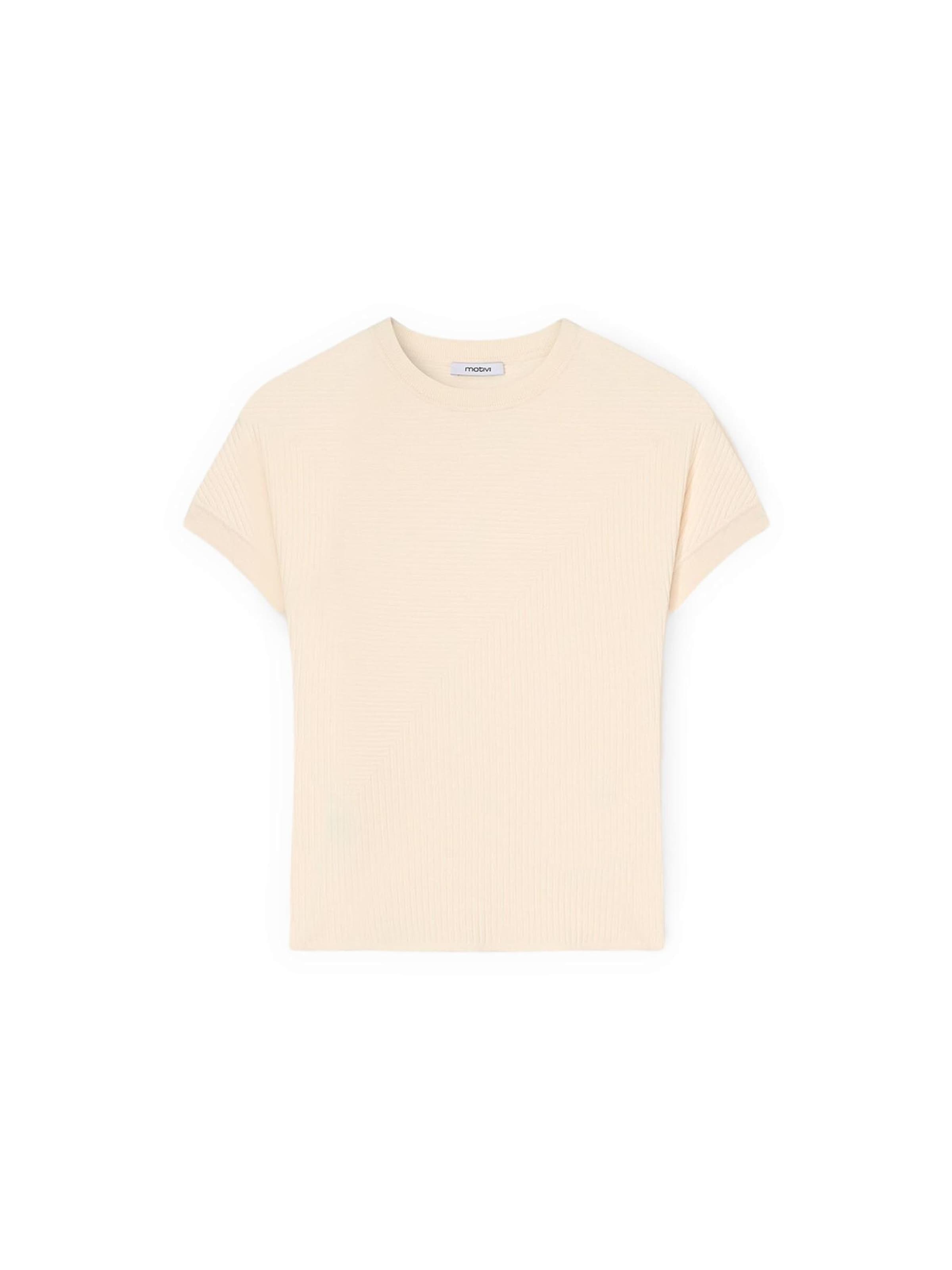 Pull-over MOTIVI en blanc : devant