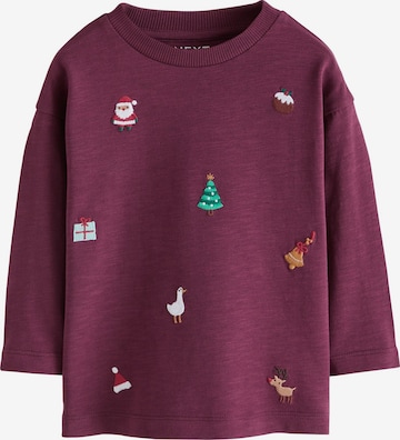 T-Shirt Next en violet : devant