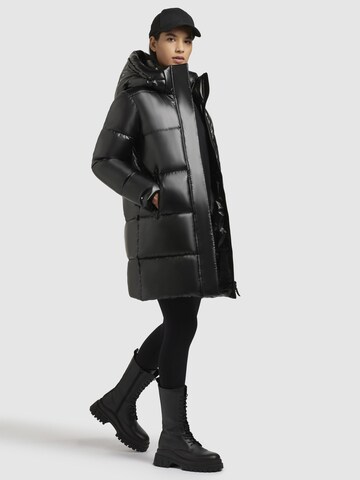 Manteau d’hiver ' Haya Shiny-YM ' khujo en noir