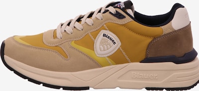 Blauer.USA Baskets basses 'Ray' en marron / curry / blanc, Vue avec produit
