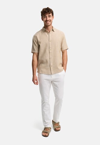 INDICODE JEANS Regular Fit Hemd 'Lino' in Beige