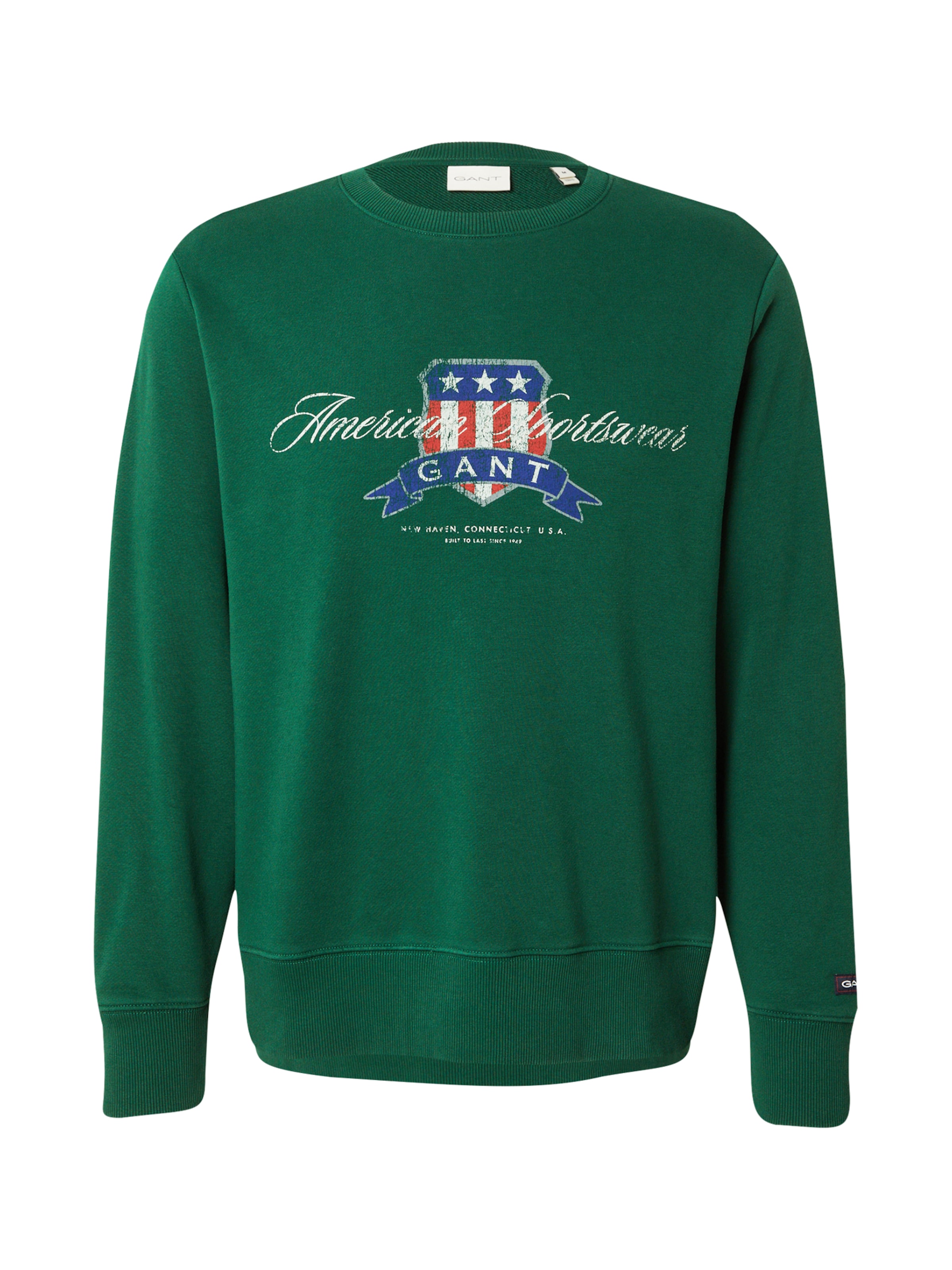 GANT Sweat-shirt en bleu / vert foncé / rouge / blanc, Vue avec produit