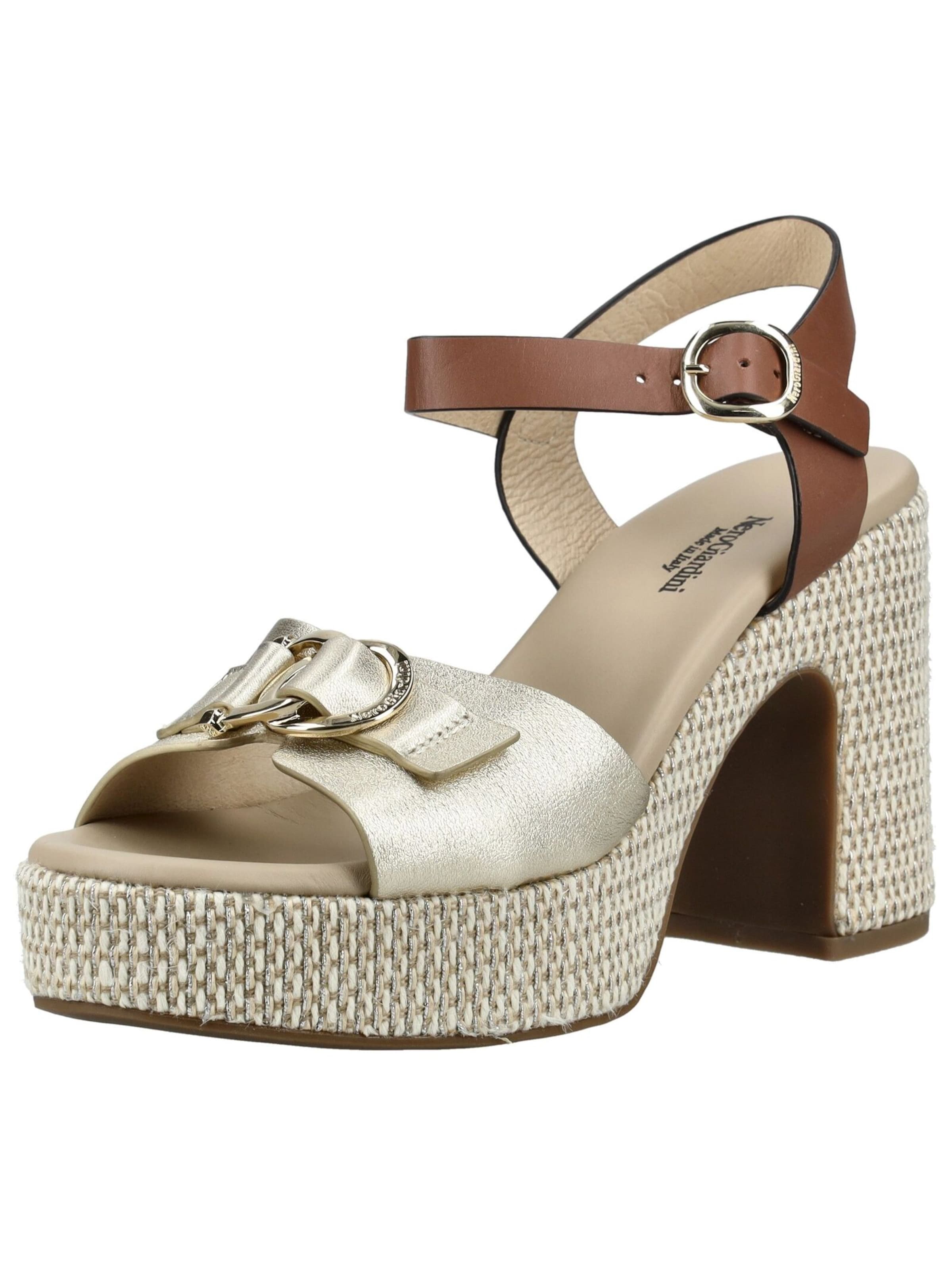 Sandales Nero Giardini en beige : devant