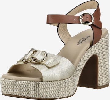 Sandales Nero Giardini en beige : devant