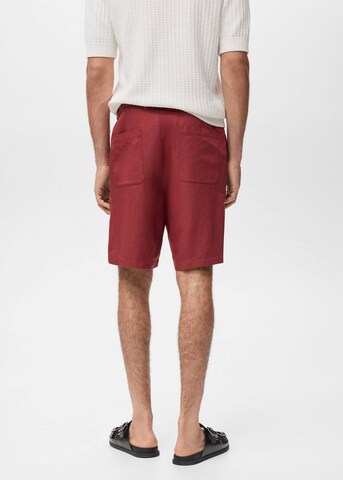 MANGO MAN Regular Pants 'Banarea' in Red