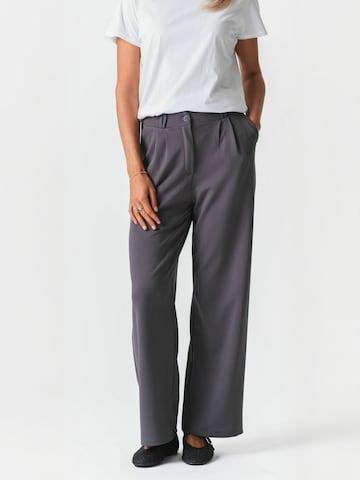 Regular Pantalon ' Vera ' TEESHOPPEN en gris : devant
