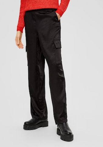 s.Oliver Wide leg Cargo Pants in Black