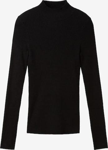 TOM TAILOR DENIM Sweater in Black: front