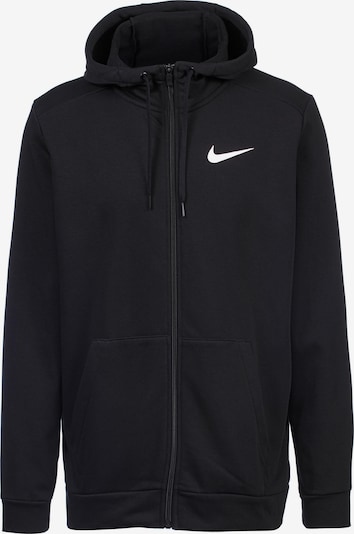 NIKE Sudadera con cremallera deportiva en negro / blanco, Vista del producto