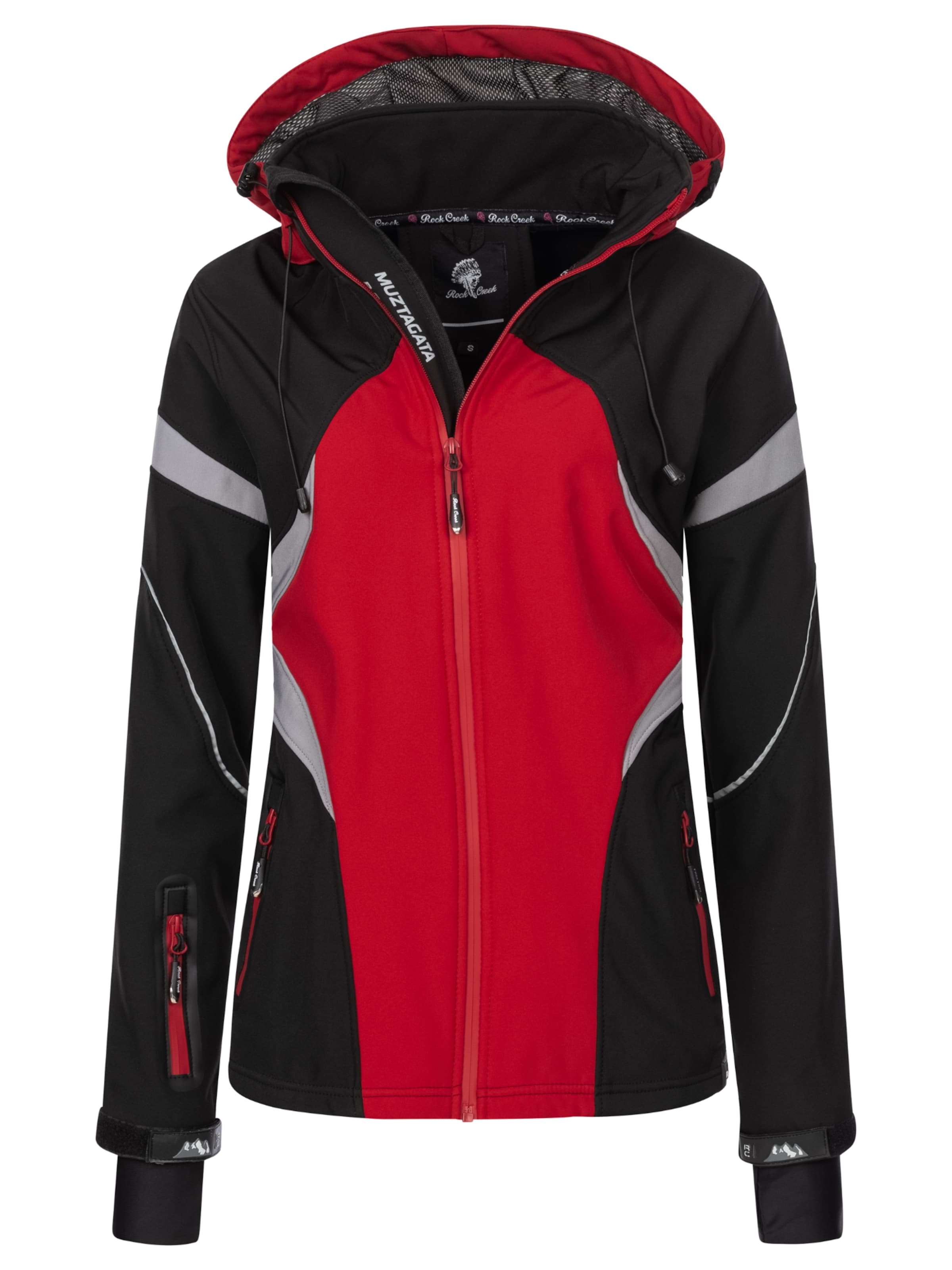 Rock Creek Outdoorjacke in Rot: Vorderseite