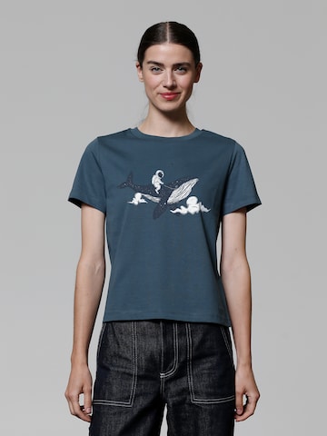 T-shirt 'Spacewhale' Watapparel en vert : devant