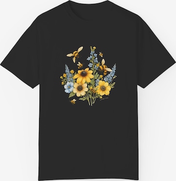 T-shirt oversize 'Flowers' GORHEY en noir : devant
