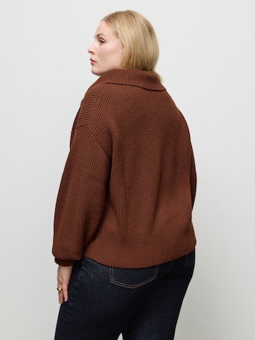 CITA MAASS Knit Cardigan in Brown