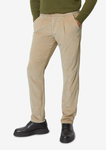 Regular Pantalon à pince 'Osby' Marc O'Polo en beige : devant