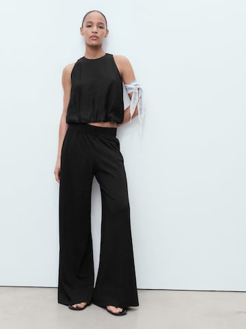 MANGO Wide Leg Hose 'LUCRECIA' in Schwarz