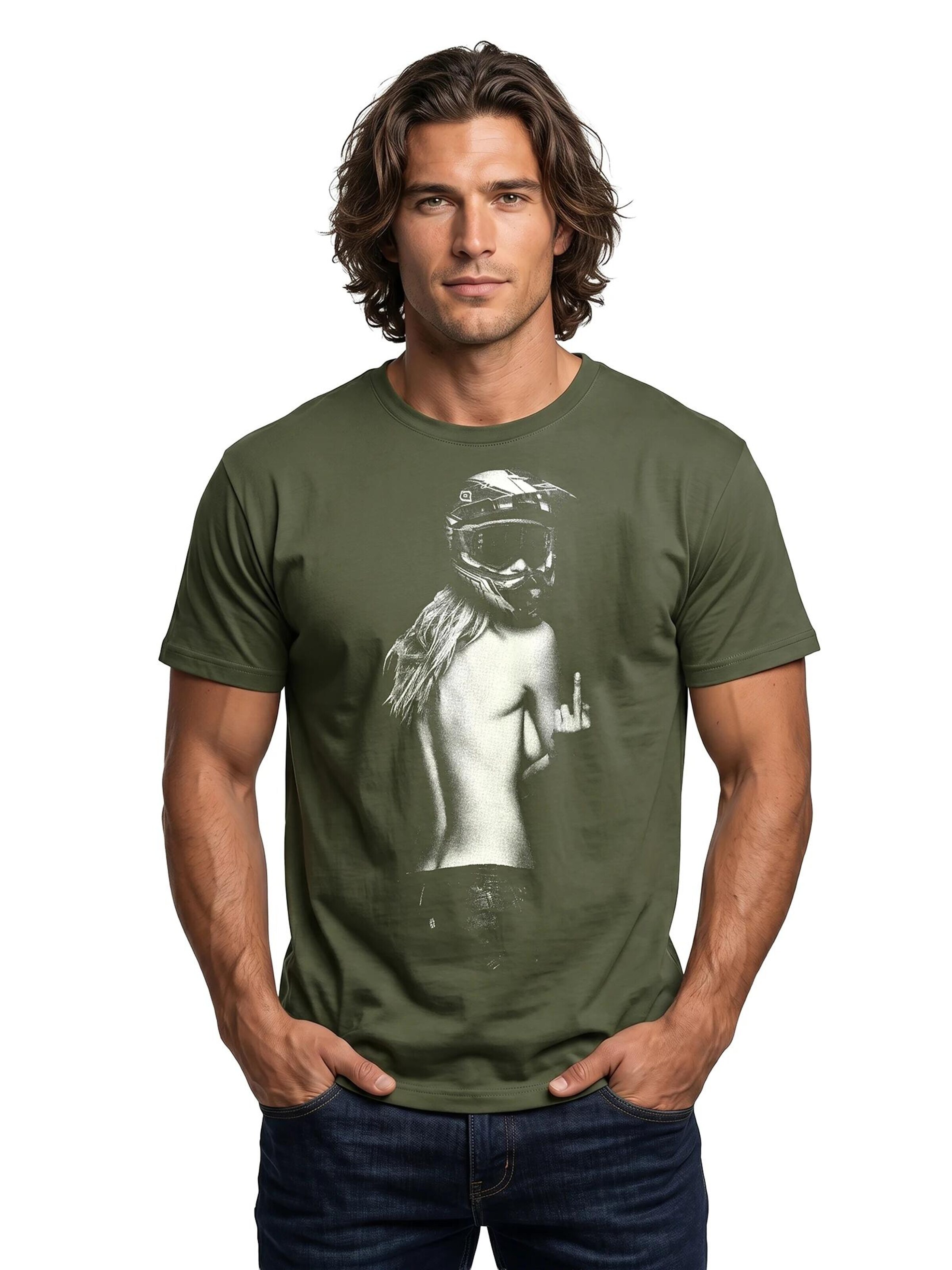 MAKAYA Shirt 'Heidi Motocross' in Green