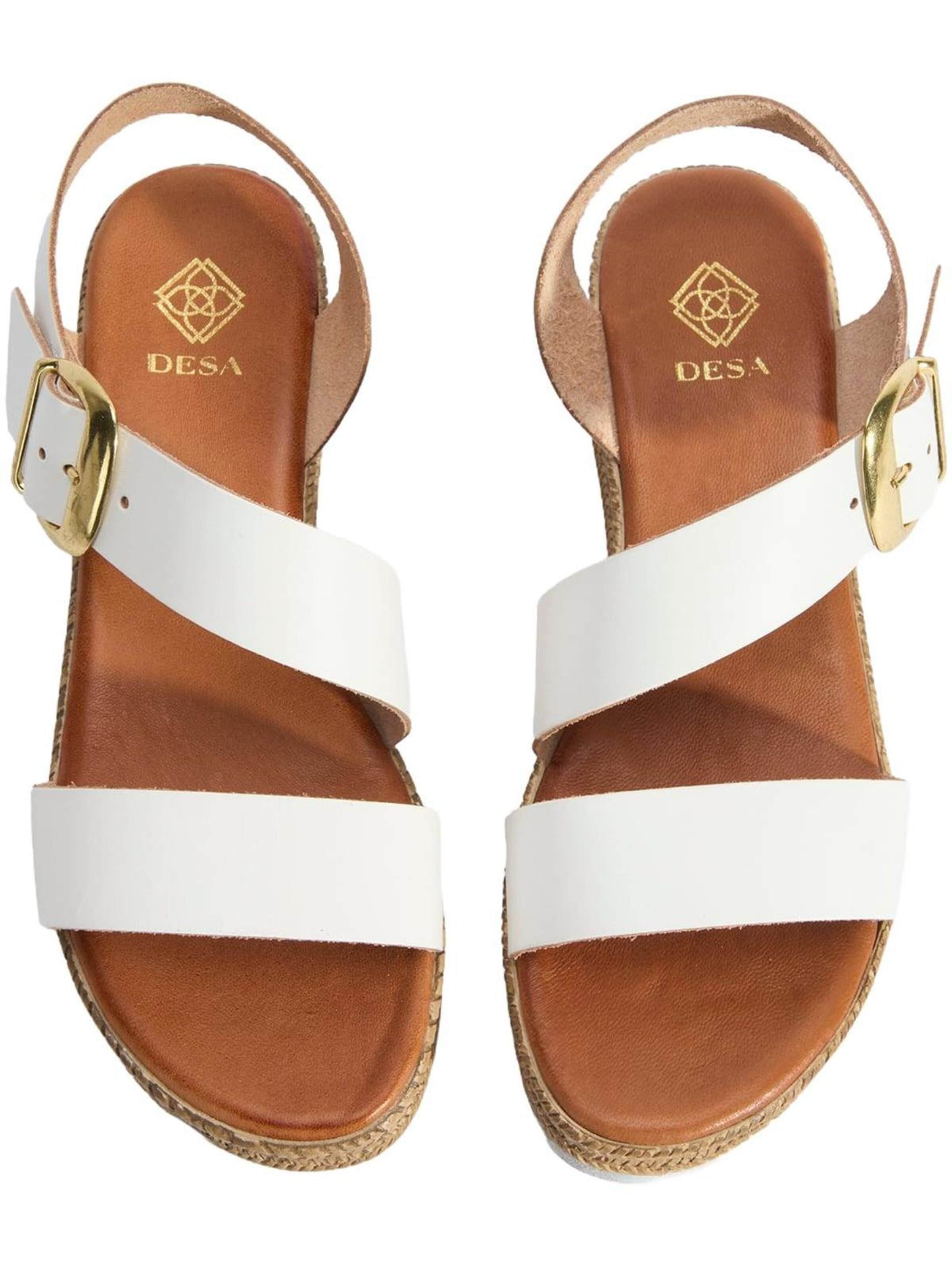 Desa Sandaal 'Keilsandalen' in Wit