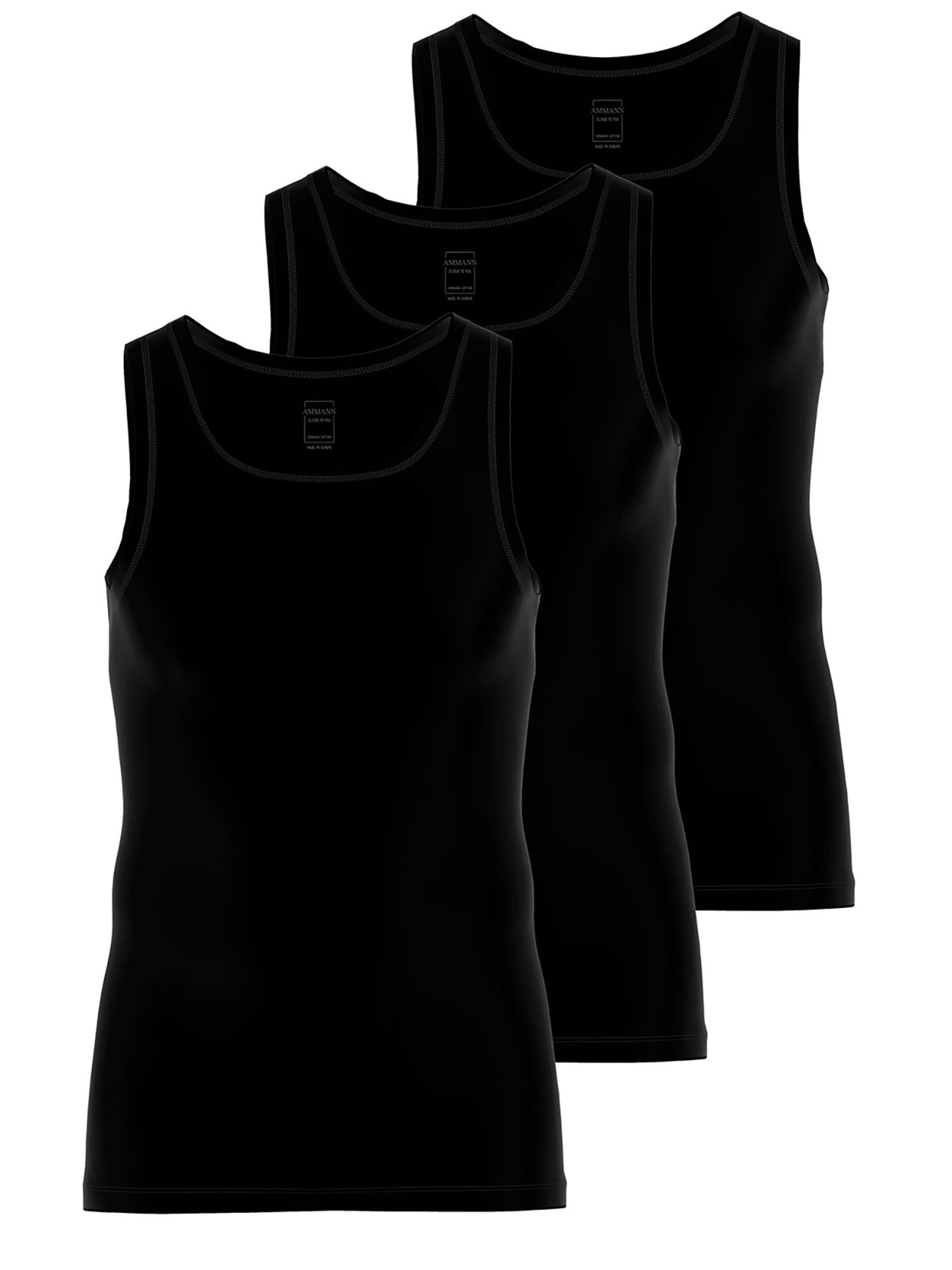 Ammann Undershirt 'Close to you' in Black: front