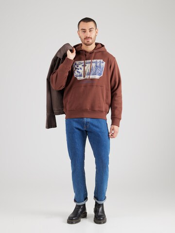JACK & JONES Sweatshirt 'JORRIDGEWOOD URBAN' in Braun