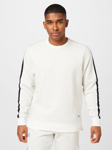 UNDER ARMOUR Sports sweatshirt 'Essential' in White: front