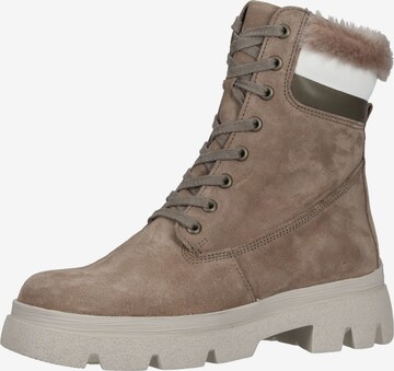 THINK! Lace-Up Ankle Boots in Brown: front