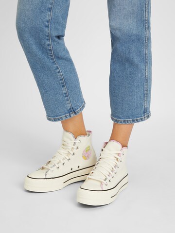 CONVERSE - Sapatilhas altas 'Chuck Taylor All Star' em branco: frente