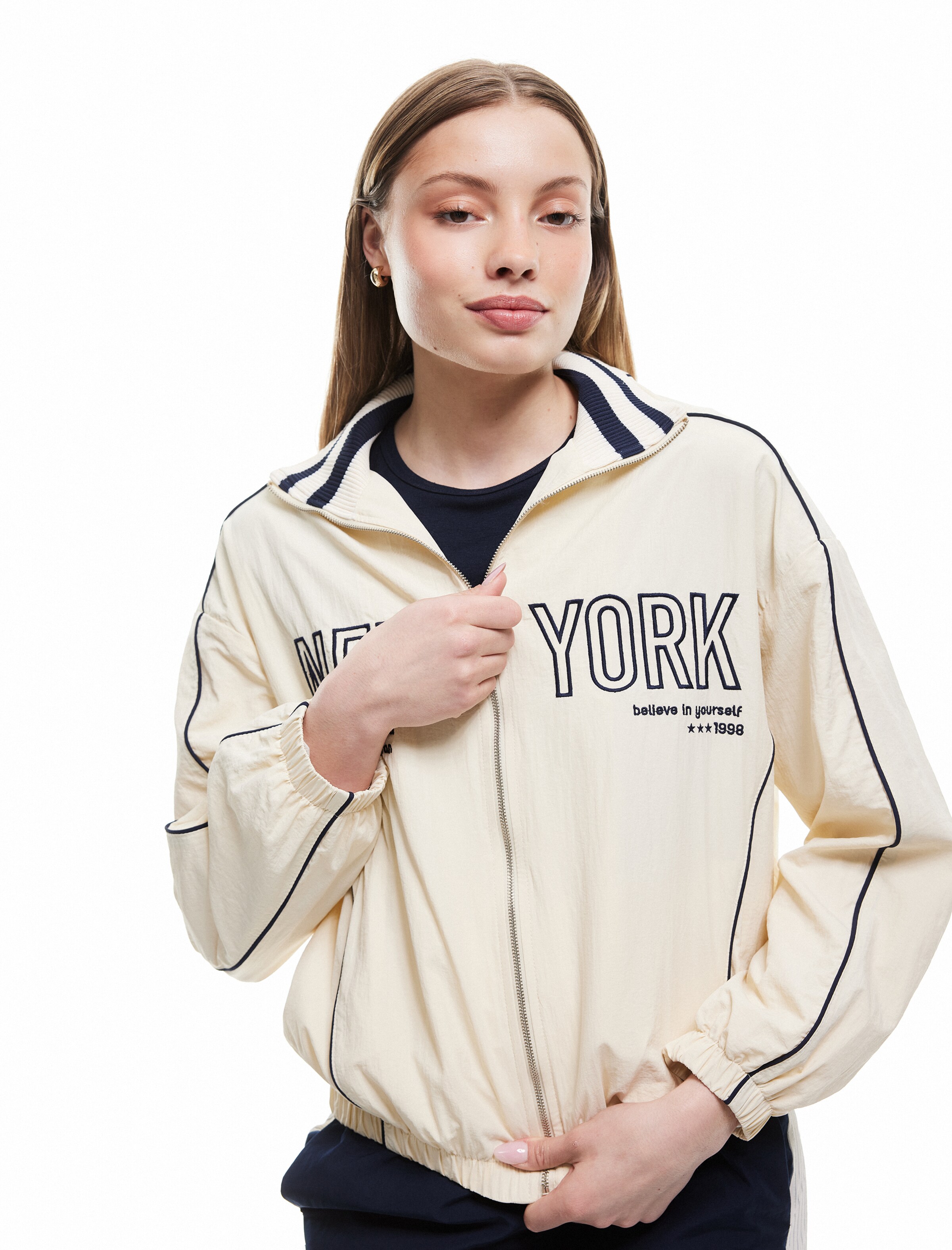 Koton Between-Season Jacket in White: front