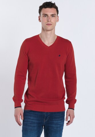 DENIM CULTURE - Pullover ' TITO ' em vermelho: frente