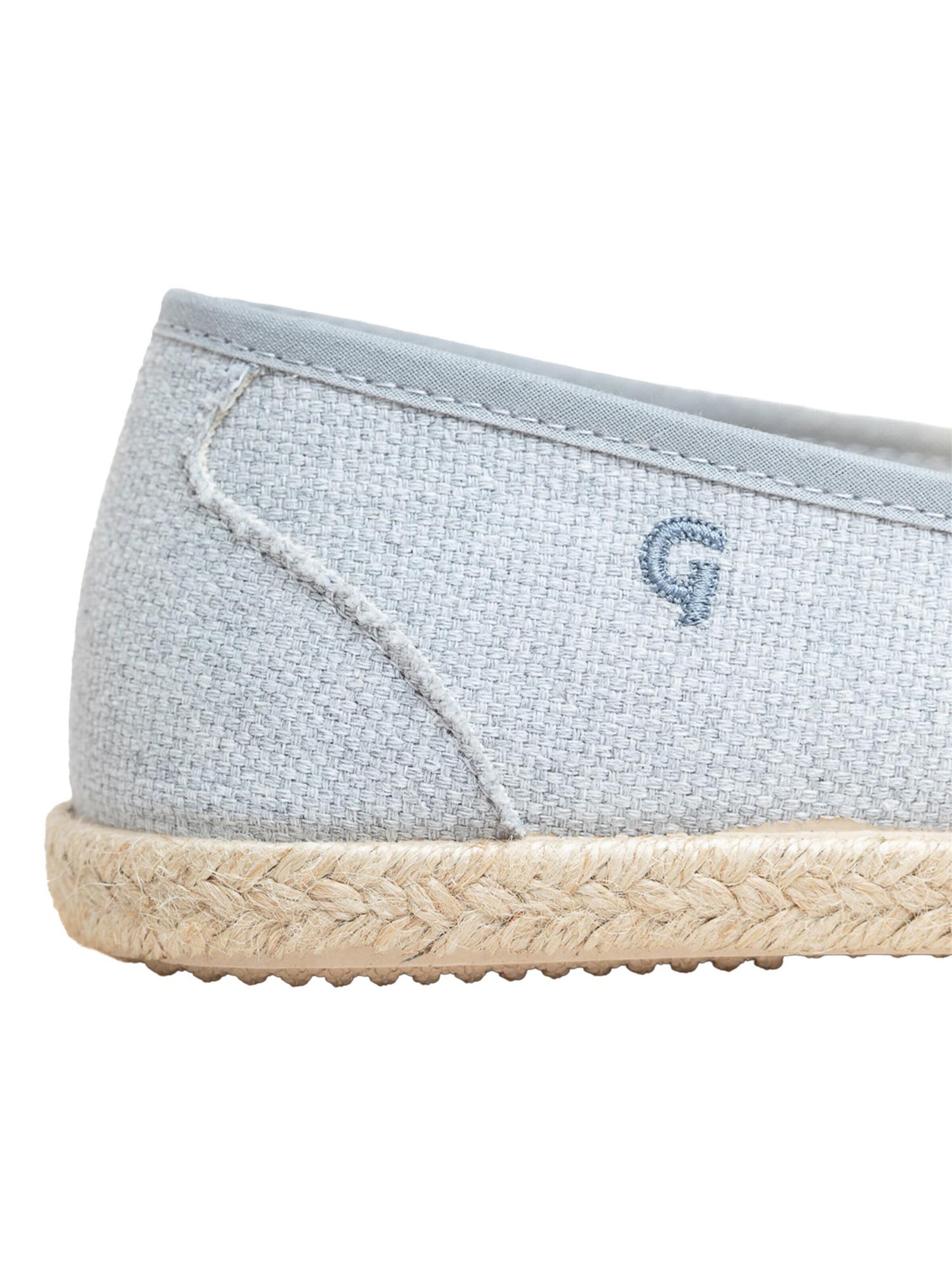 Gottstein Mocassins 'Camping Linen Sailor' in Grijs